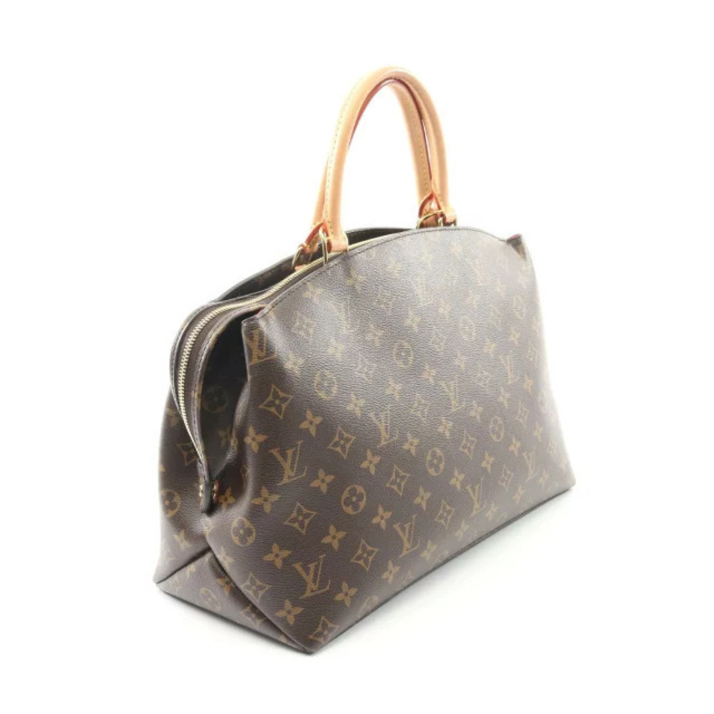 Louis Vuitton Brown Monogram Leather Palais Handbag Canvas Grand